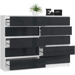 Comoda Akord K160 10SZ (White/Graphite Gloss) Thumb