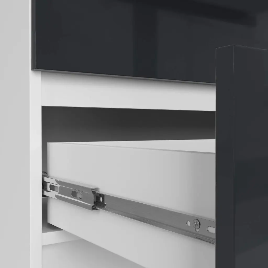 Comoda Akord K160 10SZ (White/Graphite Gloss)