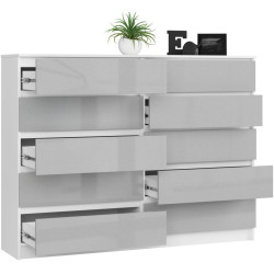 Comoda Akord K160 10SZ (White/Metallic Gloss) Thumb