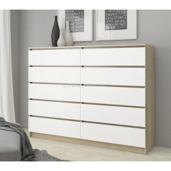 Комод Akord K160 10SZ (White/Sonoma)