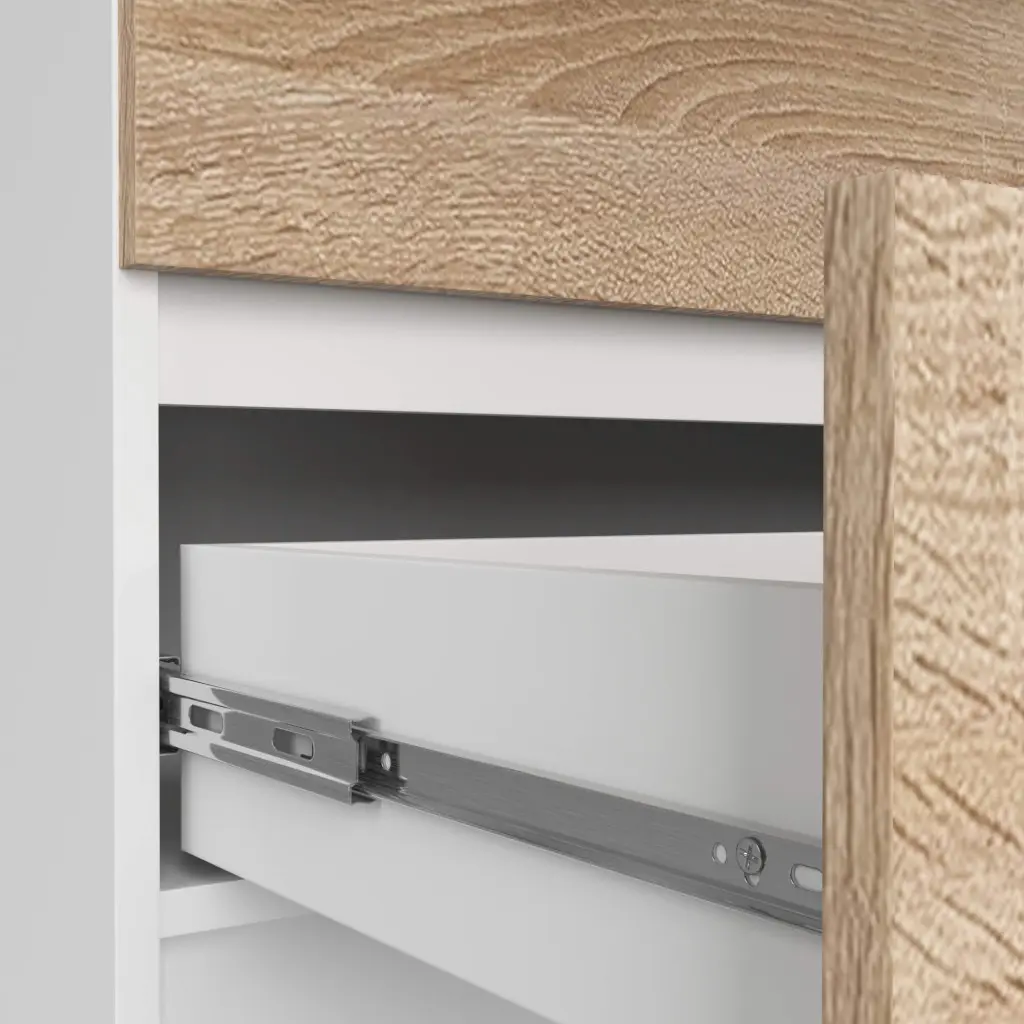 Comoda Akord K160 10SZ (White/Sonoma Oak)