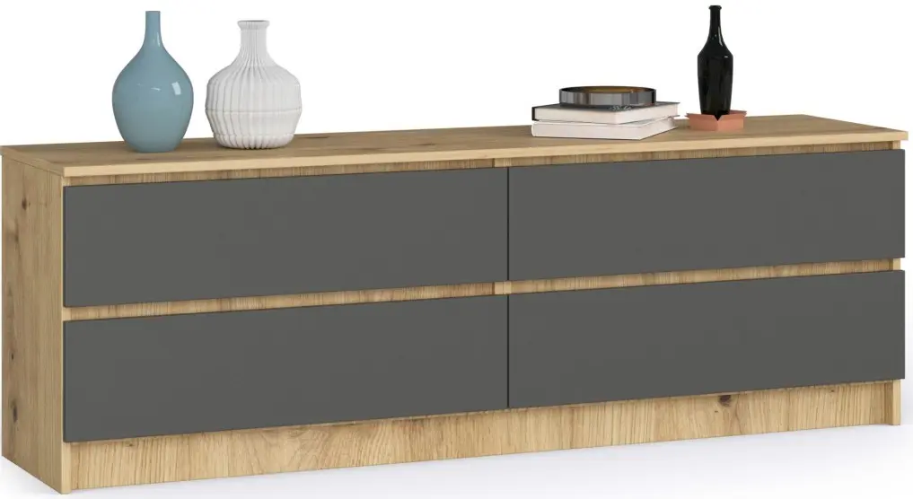 Comoda Akord K160 4SZ (Artisan Oak/Graphite Grey)