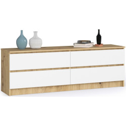 Comoda Akord K160 4SZ (White/Artisan Oak) Thumb