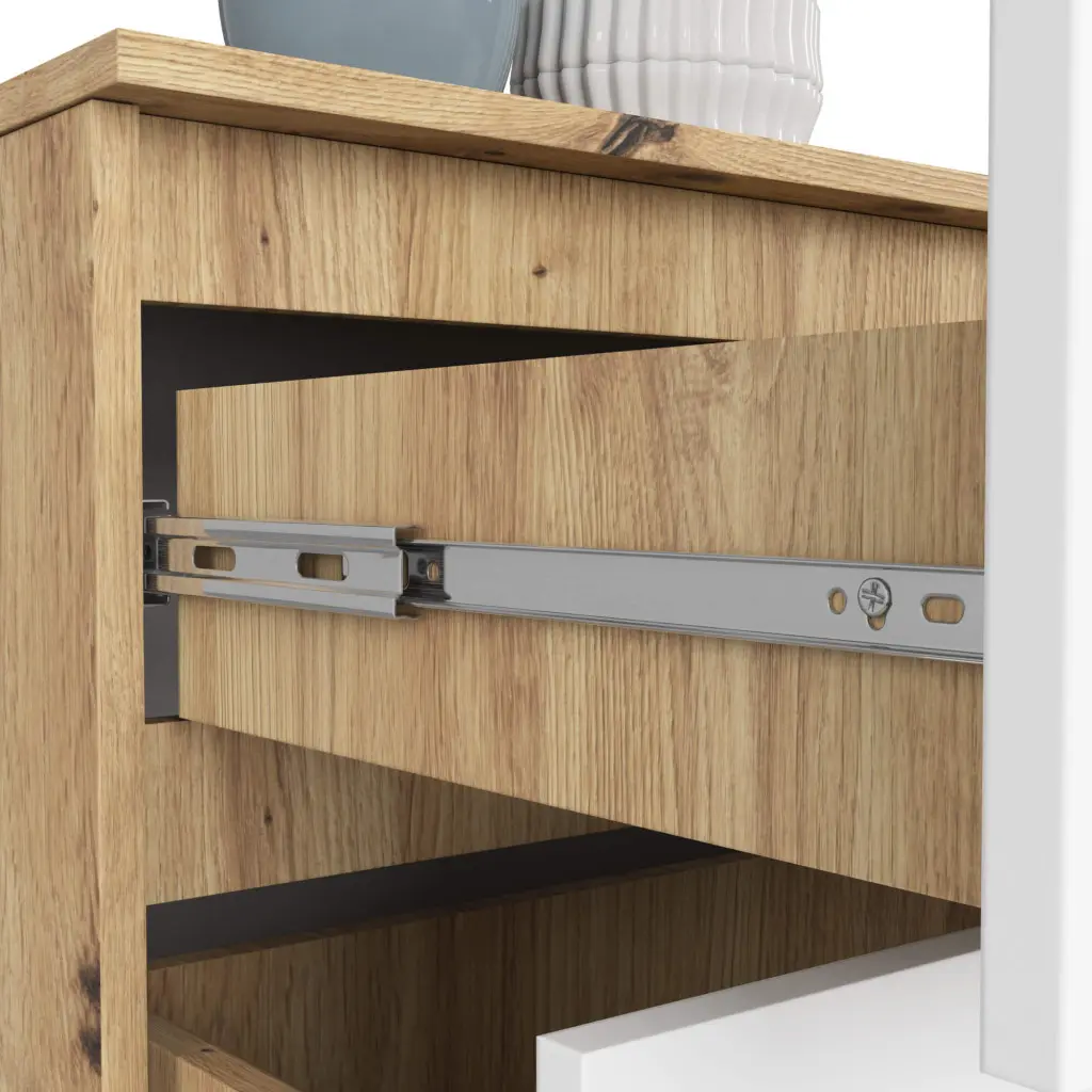 Comoda Akord K160 4SZ (White/Artisan Oak)