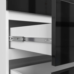 Comoda Akord K160 6SZ (Black Gloss/White) Thumb