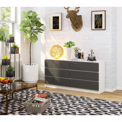 Comoda Akord K160 6SZ (Graphite Grey/White)