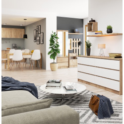 Комод Akord K160 6SZ (Sonoma Oak/White) Thumb