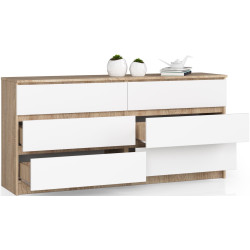 Комод Akord K160 6SZ (Sonoma Oak/White) Thumb