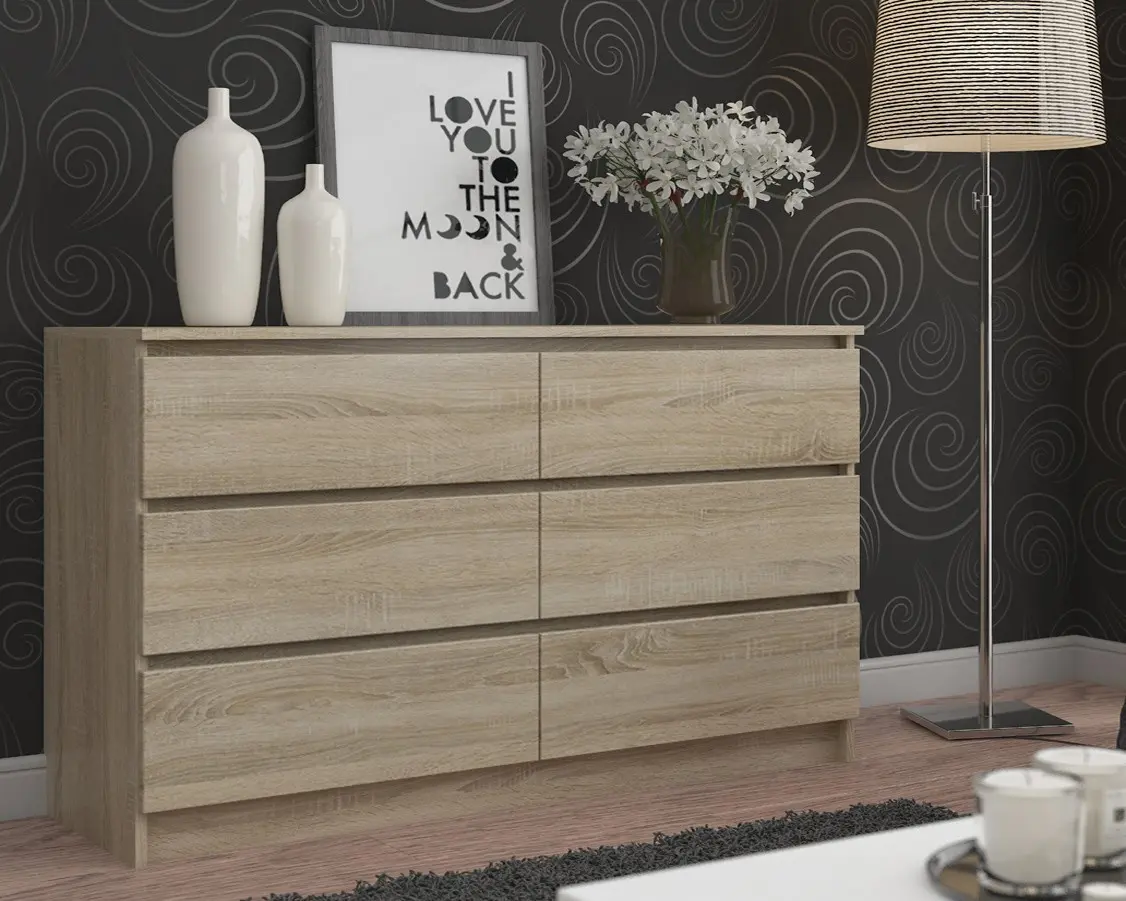 Comoda Akord K160 6SZ (Sonoma Oak)