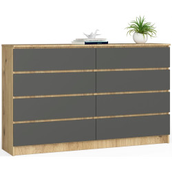 Comoda Akord K160 8SZ (Artisan Oak/Graphite Grey) Thumb