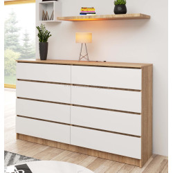 Comoda Akord K160 8SZ (Sonoma Oak/White)