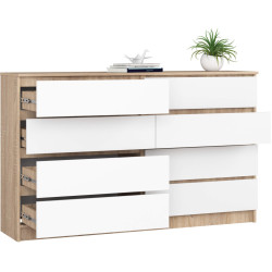 Comoda Akord K160 8SZ (Sonoma Oak/White) Thumb