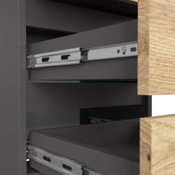 Комод Akord K40 3SZ (Artisan Oak/Graphite Grey) Thumb