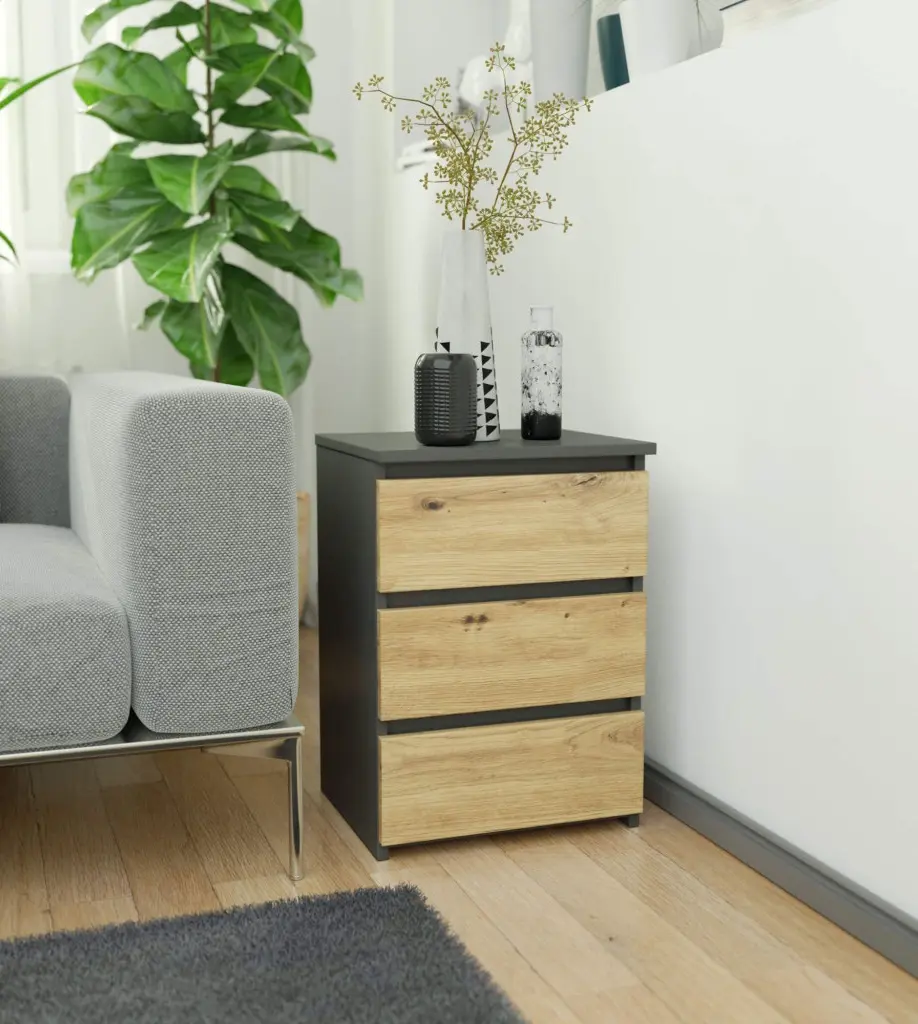 Комод Akord K40 3SZ (Artisan Oak/Graphite Grey)