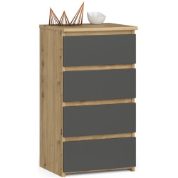 Comoda Akord K40 4SZ (Graphite Grey/Artisan Oak) Thumb