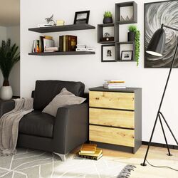 Comoda Akord K60 3S (Graphite-Grey/Artisan Oak)