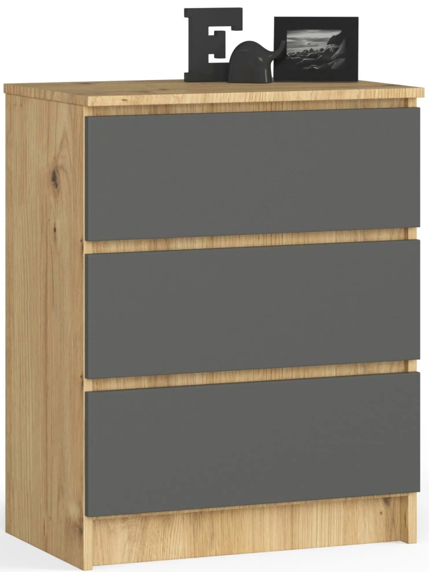 Комод Akord K60 3SZ (Artisan Oak/Graphite Grey)