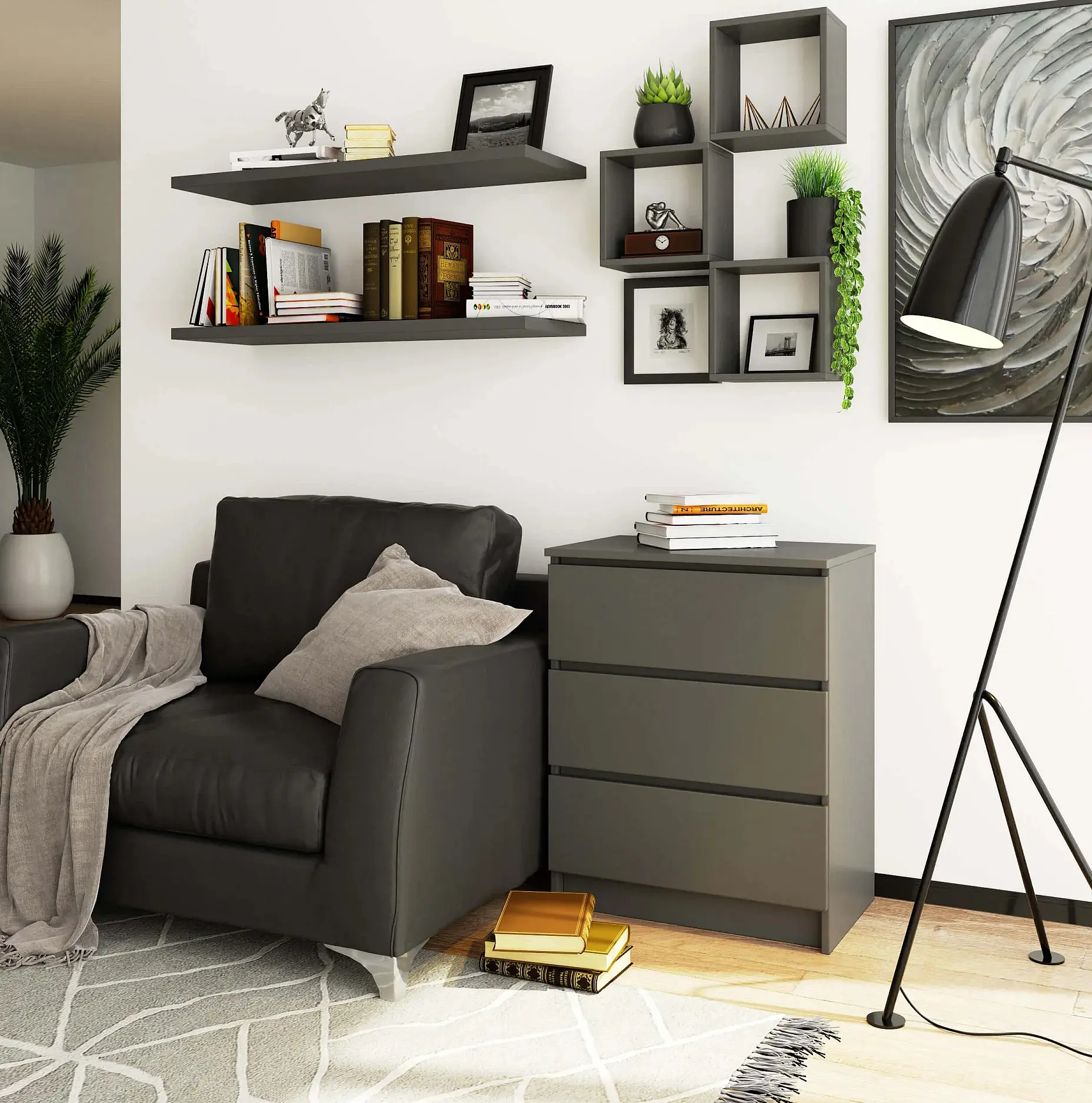 Comoda Akord K60 3SZ (Graphite Grey) - 2