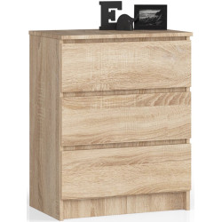 Comoda Akord K60 3SZ (Sonoma Oak) Thumb