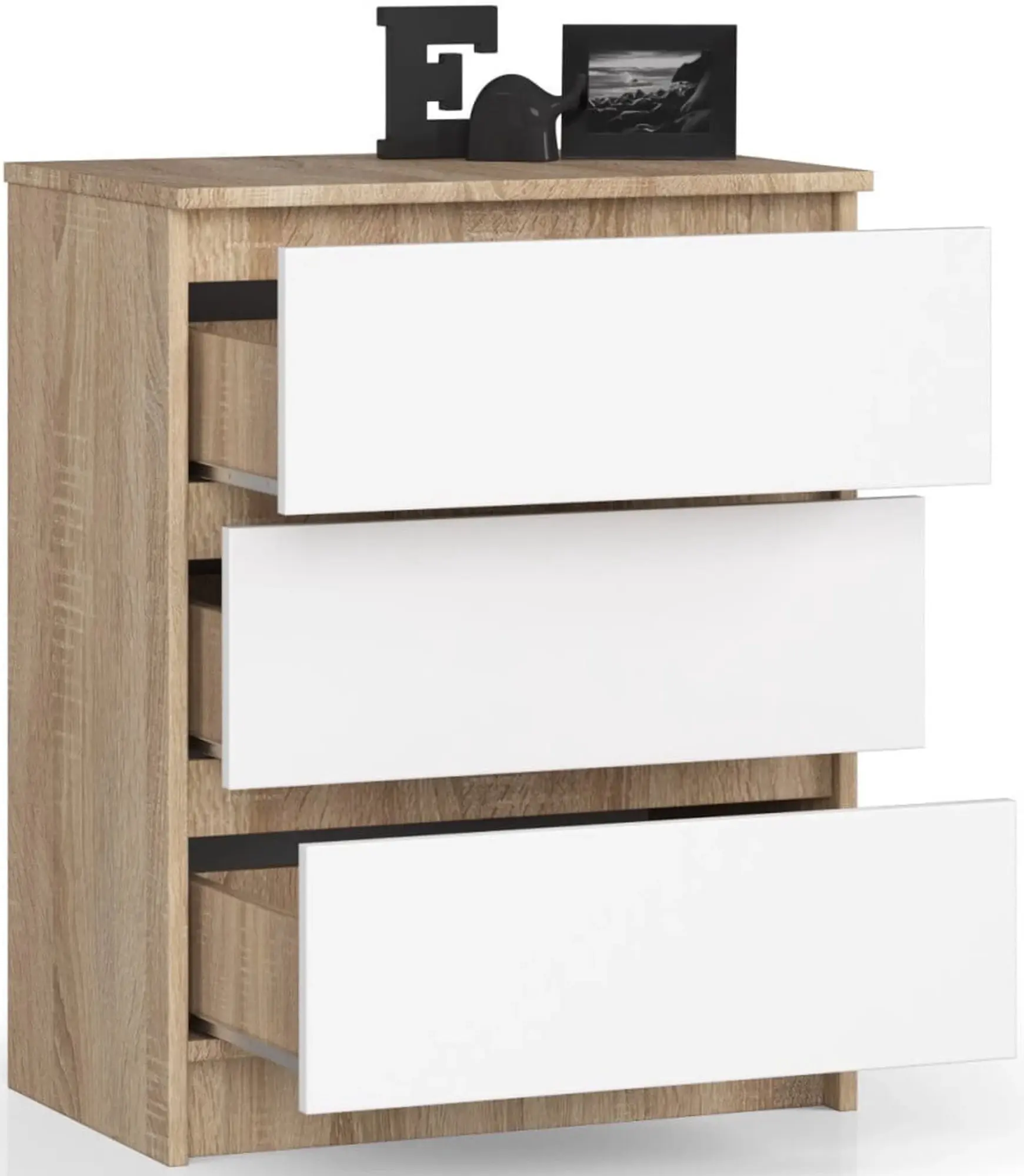 Comoda Akord K60 3SZ (Sonoma Oak/White)