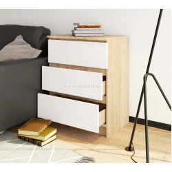 Comoda Akord K60 3SZ (Sonoma Oak/White)