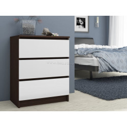 Comoda Akord K60 3SZ (Wenge/White)