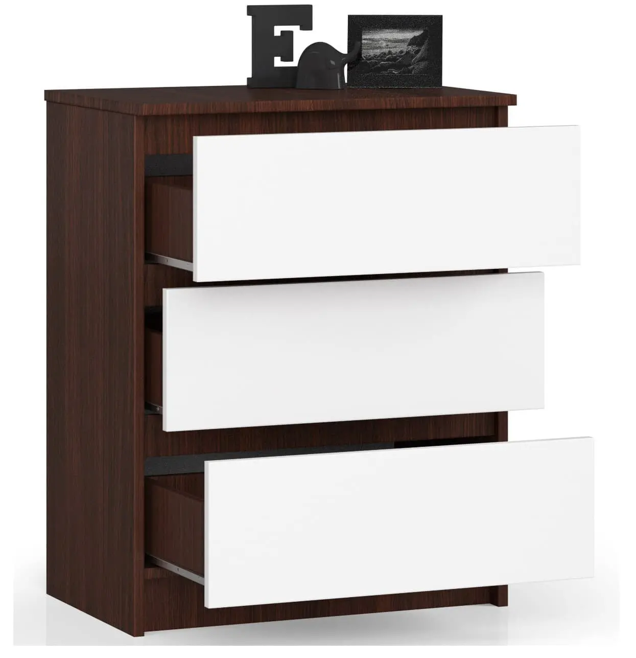 Comoda Akord K60 3SZ (Wenge/White) - 4