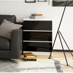 Comoda Akord K60 3SZ (White/Black Gloss)