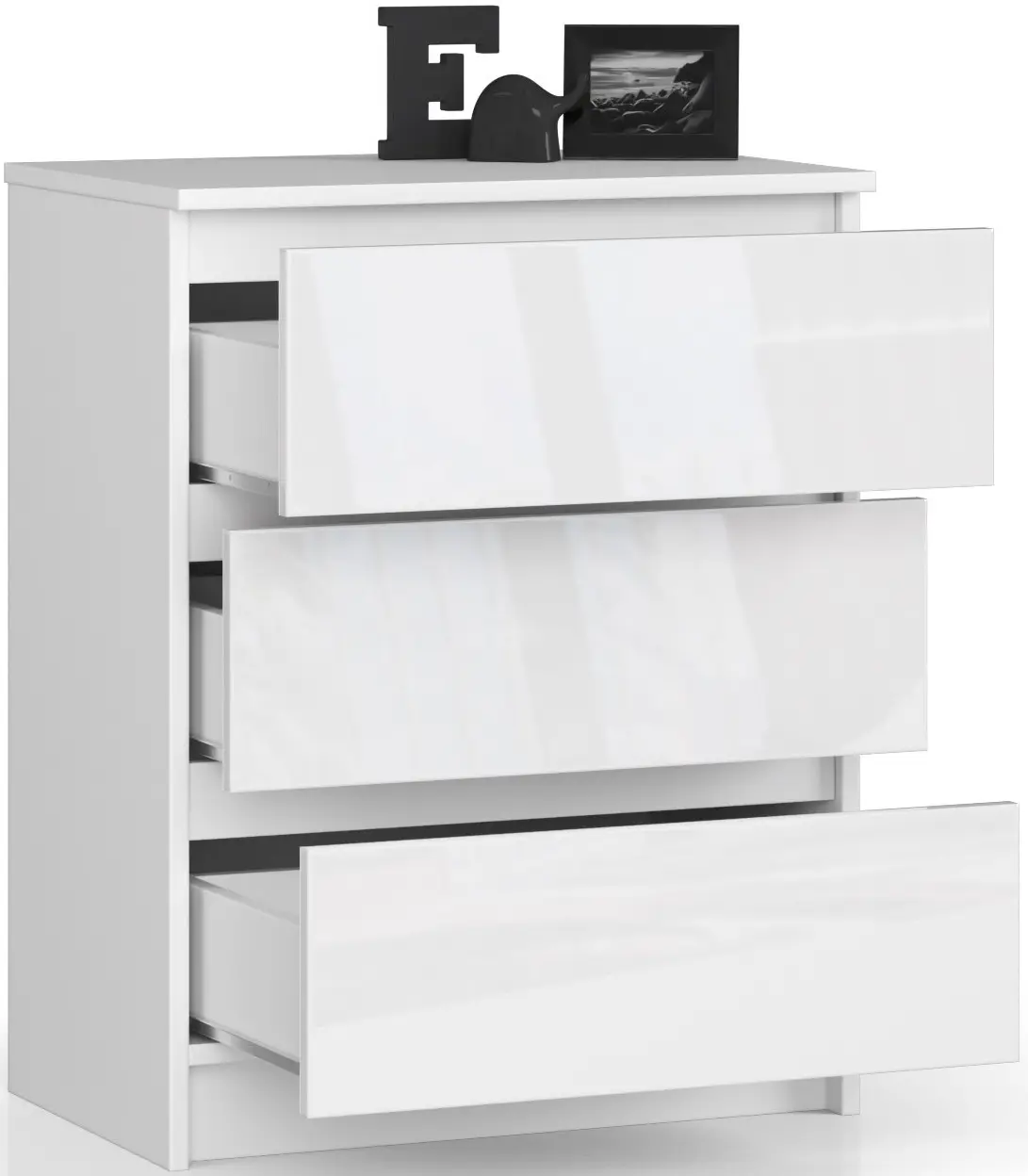 Комод Akord K60 3SZ (White/Glossy White)