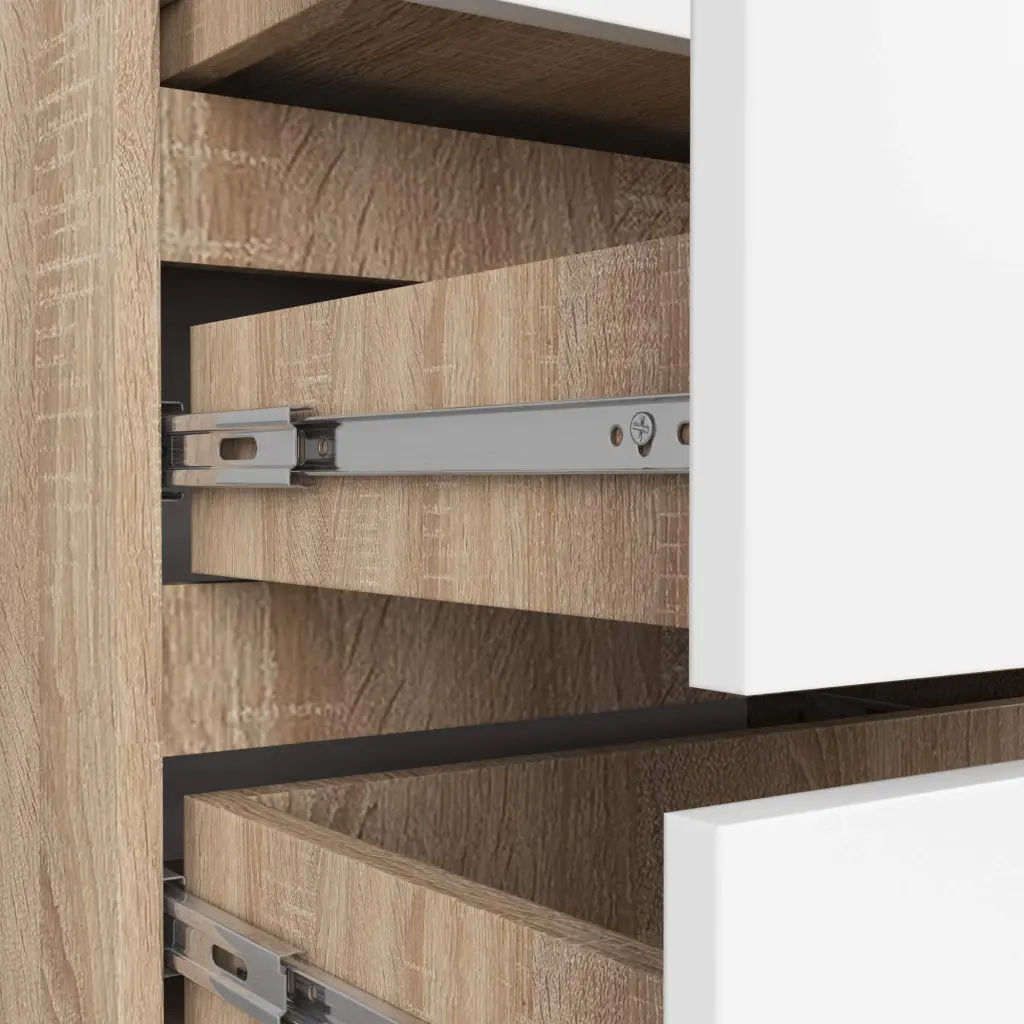 Comoda Akord K60 3SZ (White/Sonoma)