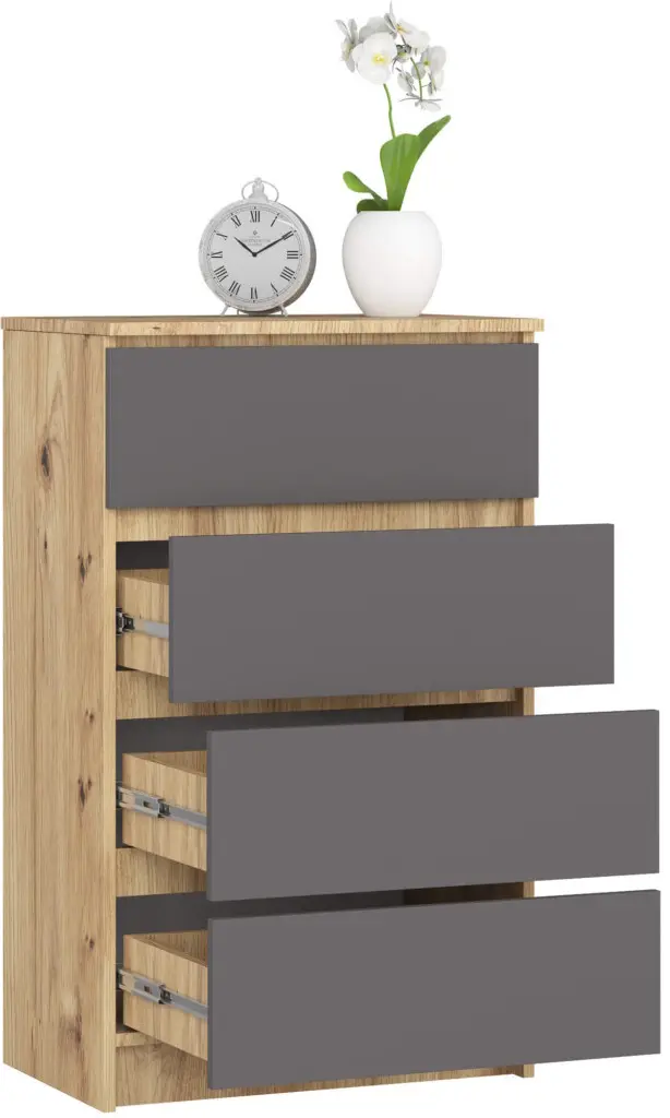 Комод Akord K60 4SZ (Artisan Oak/Graphite Grey)