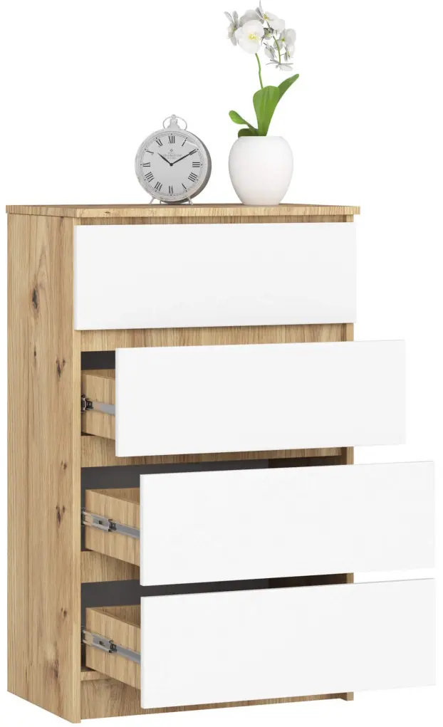 Comoda Akord K60 4SZ (Artisan Oak/White)