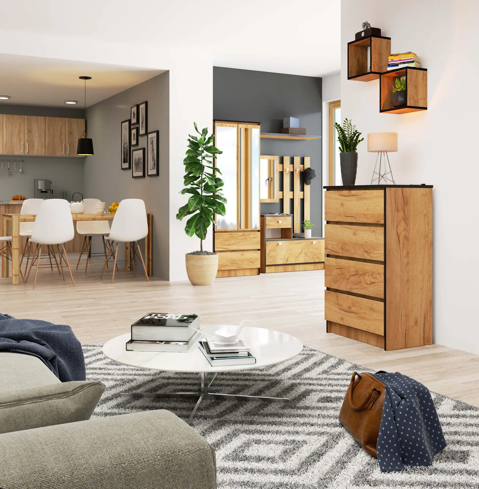 Comoda Akord K60 4SZ (Craft Oak)