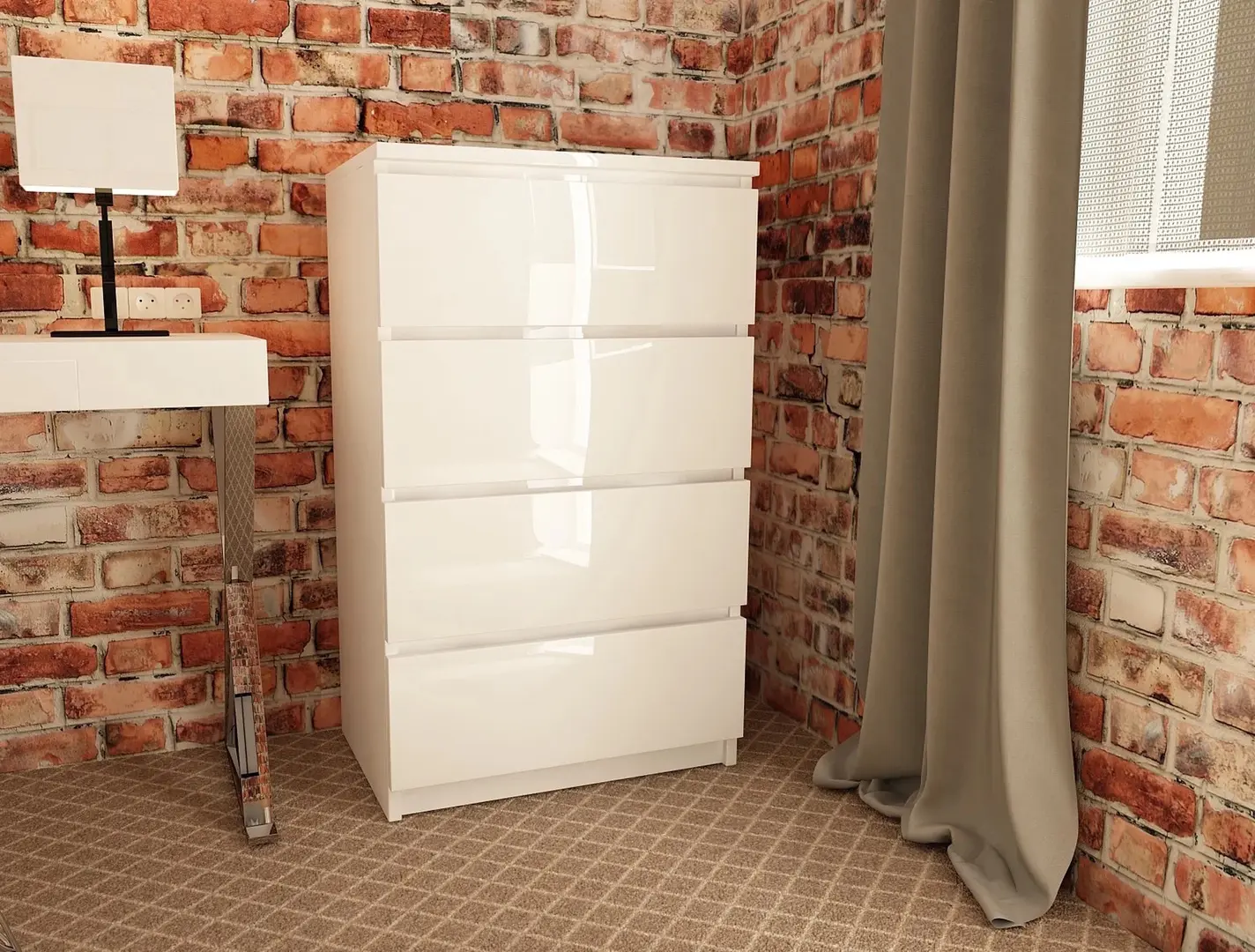 Comoda Akord K60 4SZ (Glossy White)