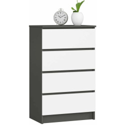 Comoda Akord K60 4SZ (Graphite Grey/White) Thumb