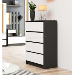 Comoda Akord K60 4SZ (Graphite Grey/White)