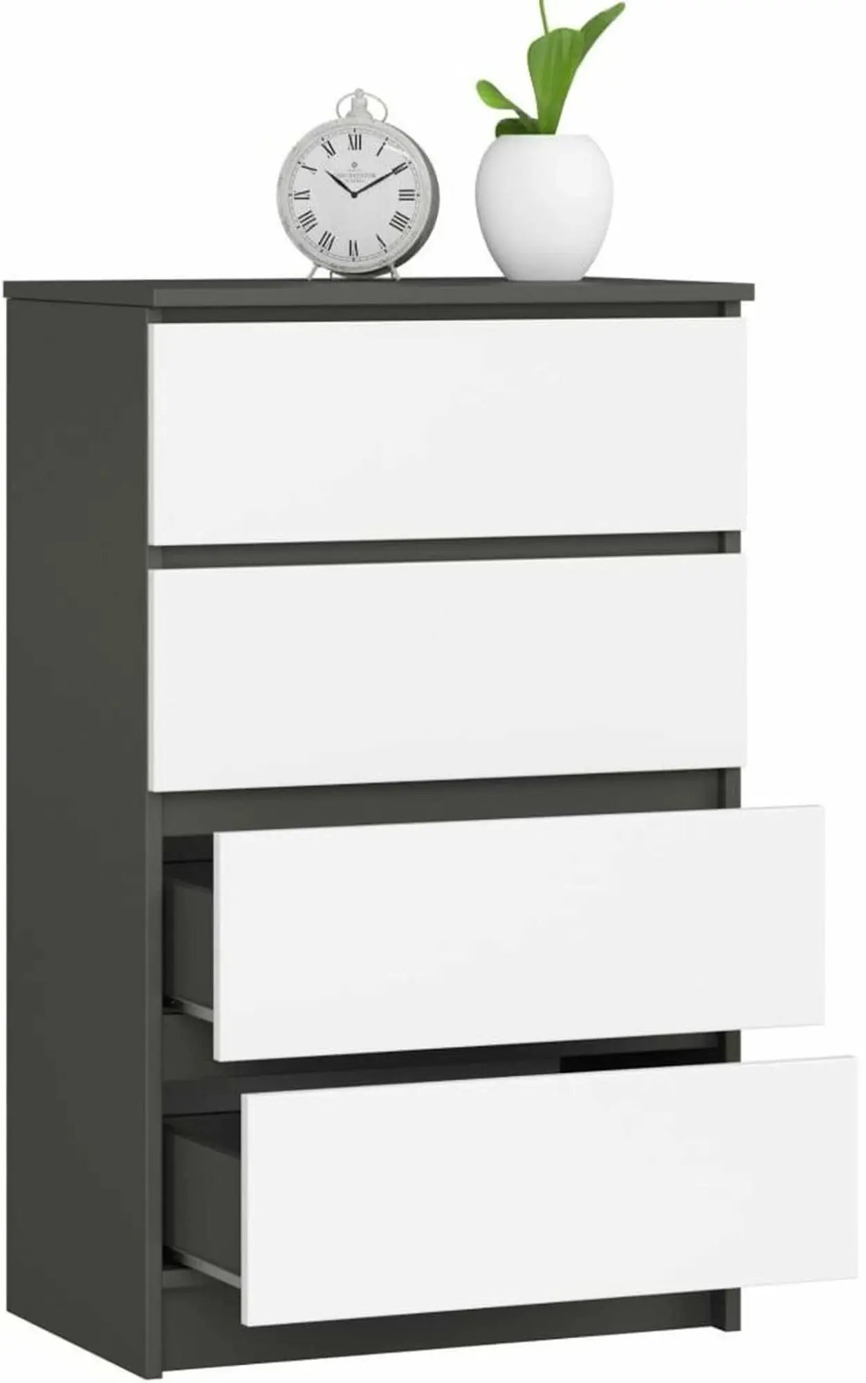 Comoda Akord K60 4SZ (Graphite Grey/White)