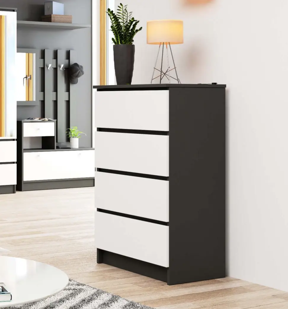 Comoda Akord K60 4SZ (Graphite Grey/White)