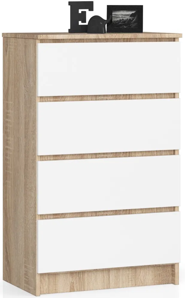 Комод Akord K60 4SZ (White/Sonoma)