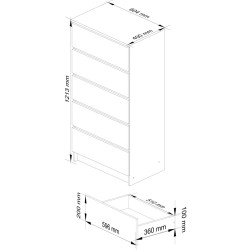 Comoda Akord K60 5SZ (Alder) Thumb