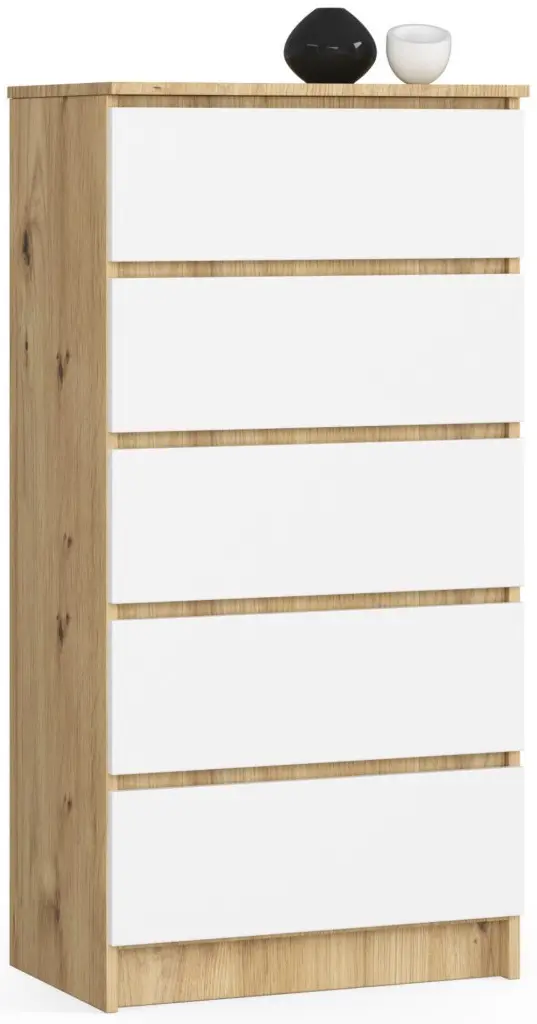 Comoda Akord K60 5SZ (Artisan Oak/White)