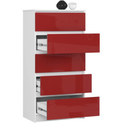 Комод Akord K60 5SZ (Red Glossy/White) Thumb