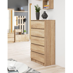 Comoda Akord K60 5SZ (Sonoma Oak)