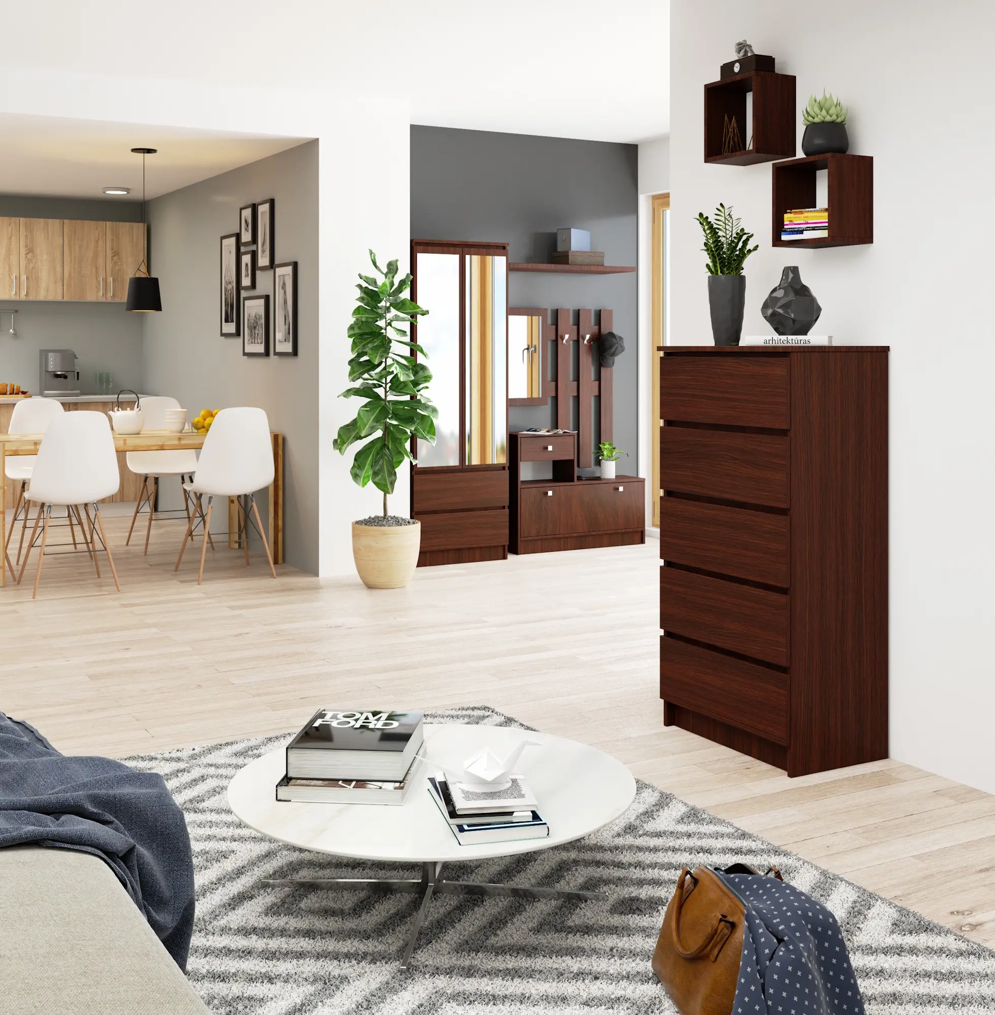 Comoda Akord K60 5SZ (Wenge)