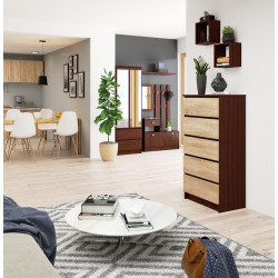 Comoda Akord K60 5SZ (Wenge/Sonoma Oak) Thumb