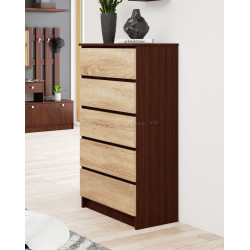 Comoda Akord K60 5SZ (Wenge/Sonoma Oak)
