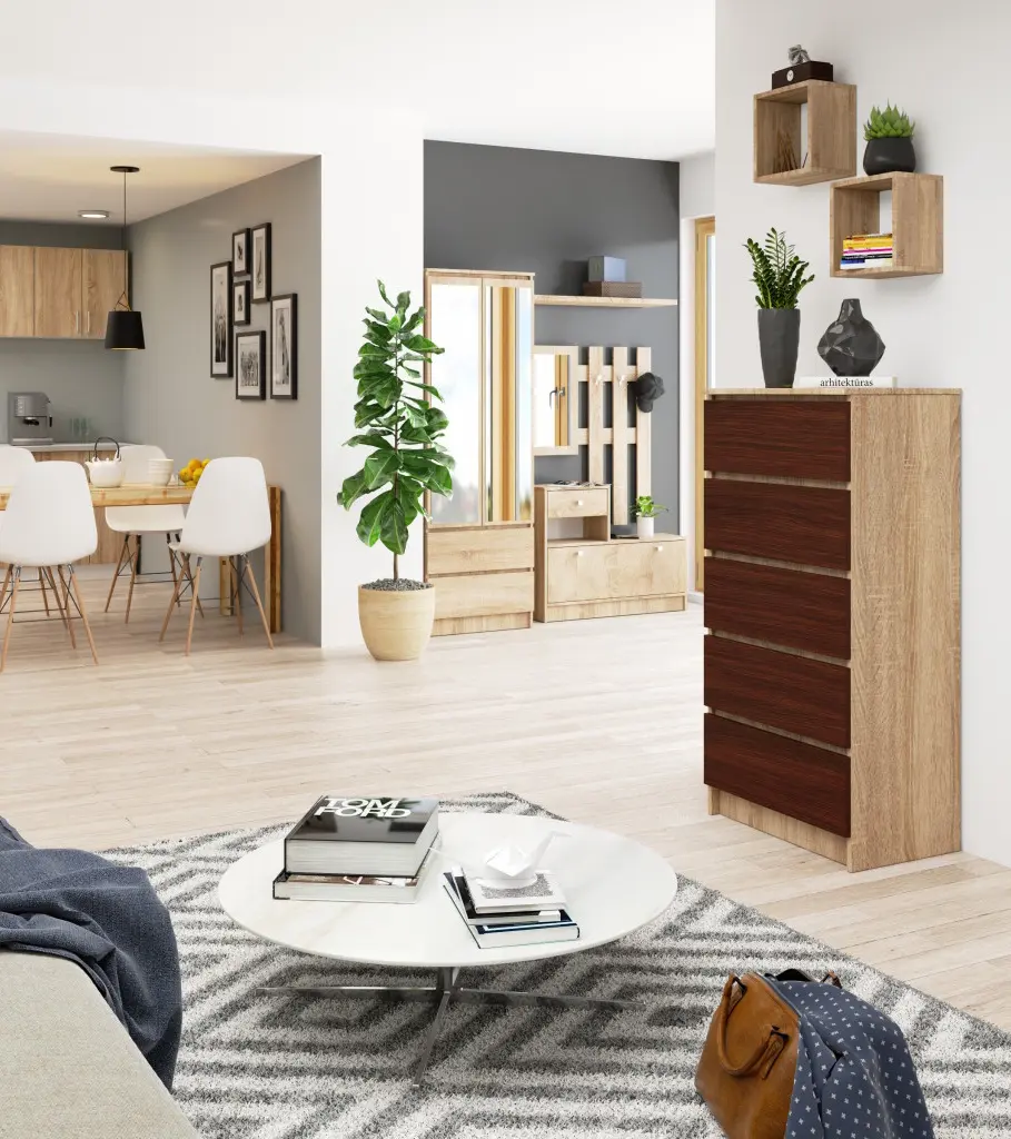 Комод Akord K60 5SZ (Wenge/Sonoma)