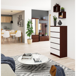 Comoda Akord K60 5SZ (Wenge/White) Thumb