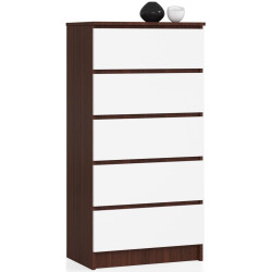 Comoda Akord K60 5SZ (Wenge/White) Thumb