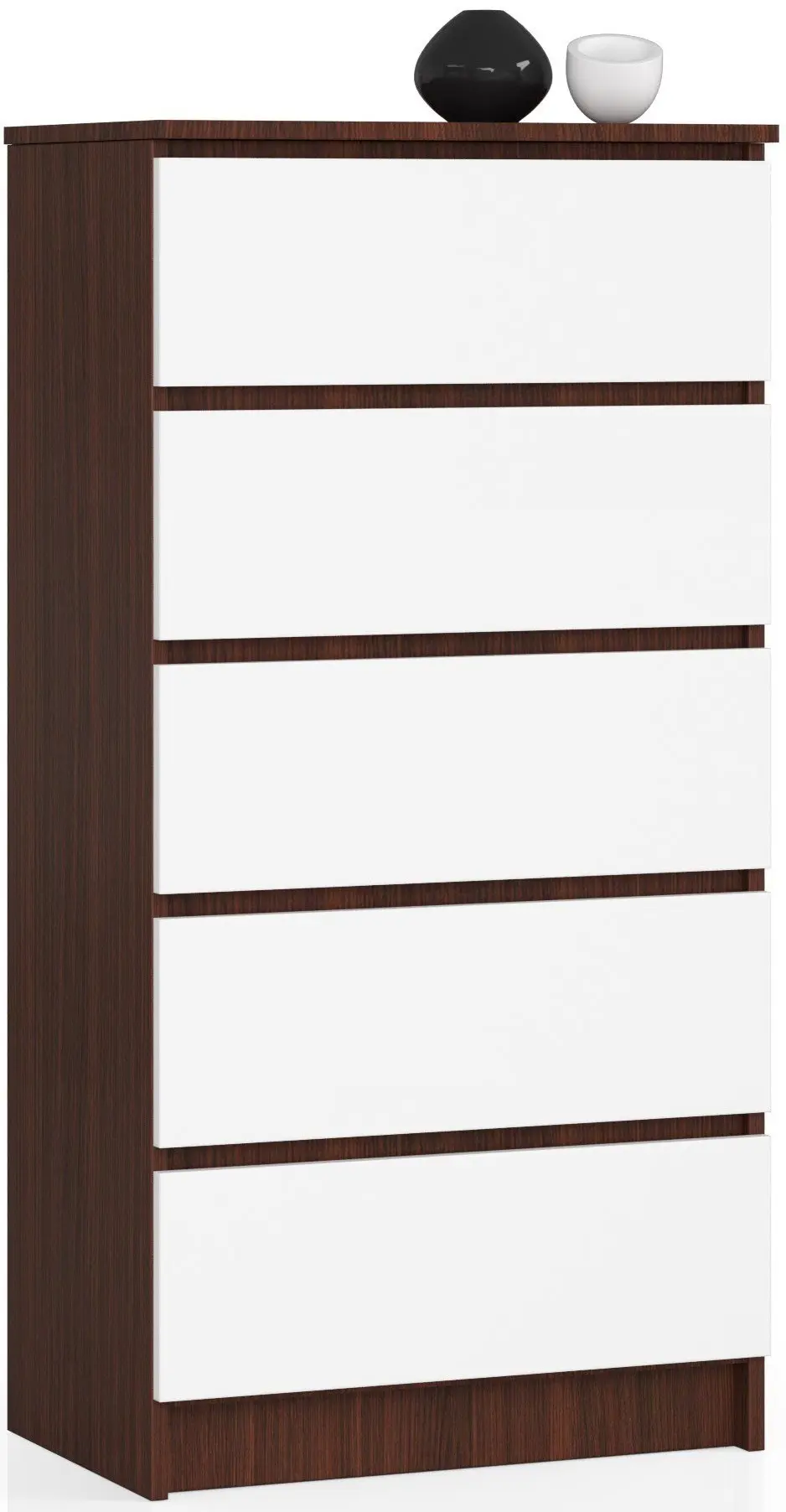 Comoda Akord K60 5SZ (Wenge/White)